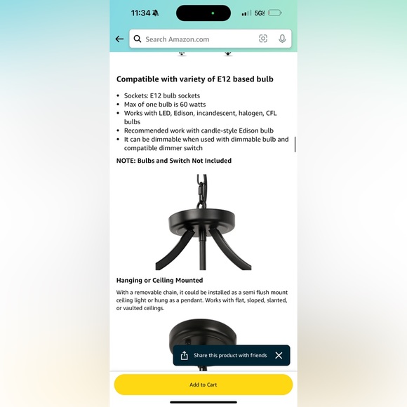 Farmhouse Antique Style Light Home Decor Kitchen Bathroom Light Black New Unused - Picture 9 of 11